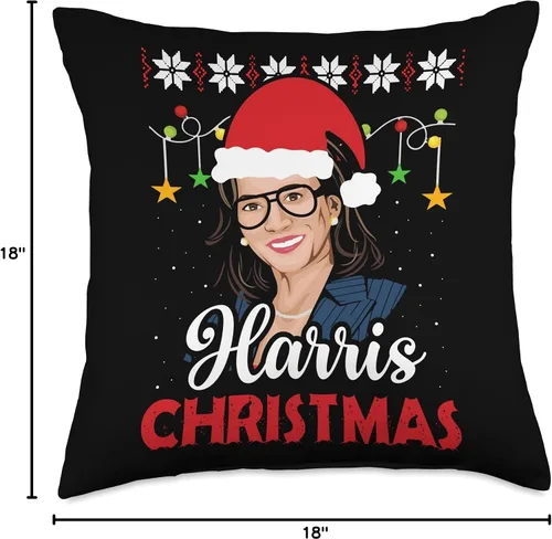 Miniatura 4 de Harris Christmas Kamala VP Vice President Funny Harris - Almohada de Navidad, 18 x 18 pulgadas, multicolor