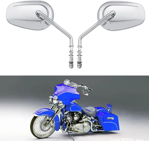 Miniatura 14 de DREAMIZER Sportster Espejos compatibles con Harley Road King Street Electra Glide Dyna Softail Road Glide Retrovisor de motocicleta 1982-2026 (negro)