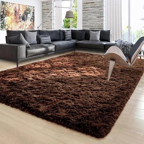 Ompaa Alfombra esponjosa, alfombra mullida súper suave para dormitorio, sala de estar, alfombra grande de felpa de 6 x 9 pies, alfombra de pelo