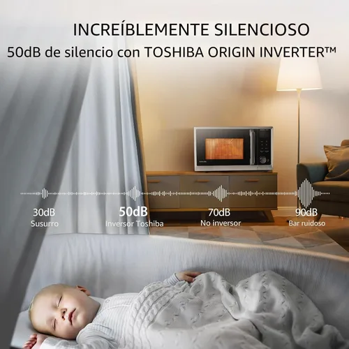 Miniatura 5 de TOSHIBA 6-en-1 Microondas de Encimera con Inversor Combo Freidora de Aire Saludable, Serie MASTER, Freidora de Aire, Asado, Convección, Combi Acero