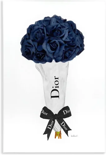 Miniatura 14 de Stupell Industries Fashioner Perfume Flower Blue Watercolor, Design by Artist Amanda Greenwood - Arte de pared, 10 x 15 pulgadas, placa de madera