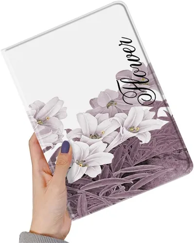 Miniatura 45 de kaidisen Funda de flores compatible con iPad de 9.7 pulgadas, 6ª y 5ª generación, iPad Air/Air 2, diseño de flores, ilustración floral con soporte