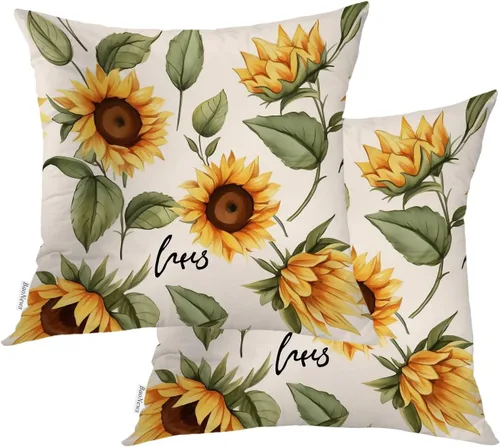 Miniatura 9 de Fundas de almohada con diseño de pinos y pájaros, bayas rojas, hojas de acebo, fondo beige, funda de cojín de mezcla digital, funda de almohada