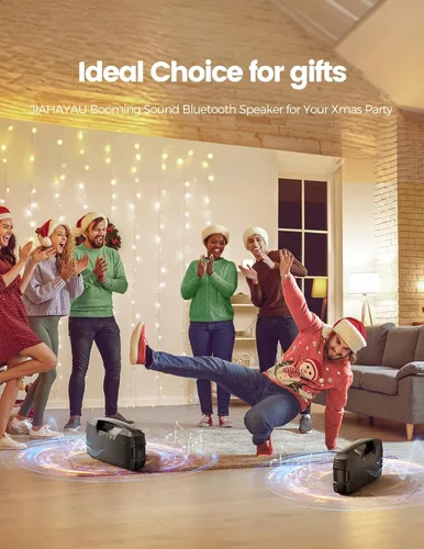 Miniatura 5 de Altavoz Bluetooth inalámbrico portátil, 40 W (pico de 60 W) altavoces impermeables IPX7, tiempo de reproducción de 32 horas, altavoz al aire libre
