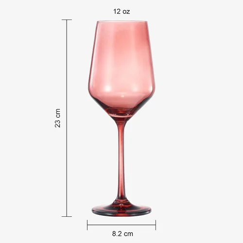 Miniatura 5 de Khen Copas de vino de cristal de colores, juego de 2, vasos de tallo grande de 12 onzas, ideales para todas las ocasiones y celebraciones Arándano