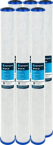 Miniatura 28 de SpiroPure SP-CBR2-10 10x2.5 0.5 Micron NSF Certificado NSF Cartucho de filtro de agua de bloque de carbono CBR2-10 155268-43 SMCB-2510 (caja de 12)
