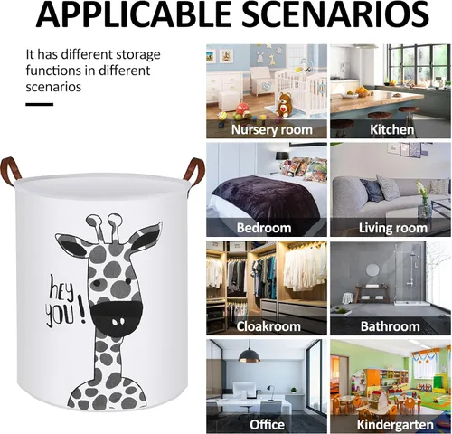 Miniatura 5 de Cesta de lavandería plegable para dormitorio, cesta impermeable para baño, bolsa grande de lavandería para dormitorio universitario, guardarropa