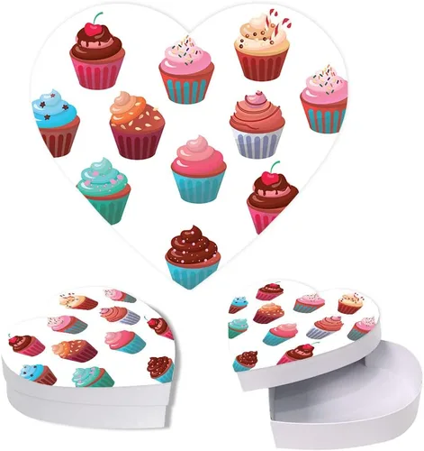 Miniatura 39 de Andaz Press Caja en forma de corazón para el día de San Valentín con tapa, divertida caja reutilizable en forma de corazón para tocino, caja de Bacon