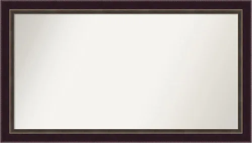 Miniatura 371 de Amanti Art Espejo de baño de bronce para sobre el fregadero, 24 x 24 pulgadas, espejo cuadrado de bronce Lara para tocador, marco de madera
