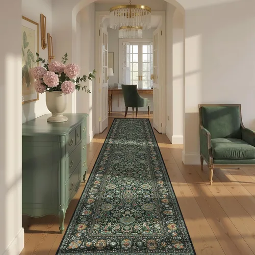 Miniatura 93 de Alfombras de área de 5 x 8 pies para dormitorio, alfombra lavable de 5 x 8, alfombra vintage grande, antideslizante, alfombra bohemia para sala