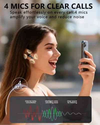 Miniatura 5 de Auriculares inalámbricos con cancelación activa de ruido, batería de larga duración de 140 horas Bluetooth 5.4, emparejamiento multidispositivo