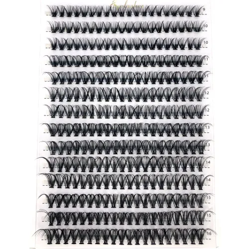 Miniatura 20 de 30D/40D/50D/60D/80D Pestañas de visón 280 Paquetes Extensión de pestañas naturales 3D Rusia Volumen Individual Pestañas en racimo Maquillaje
