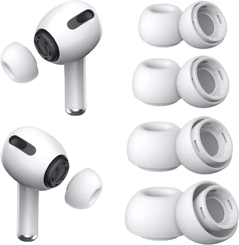 [4 pares] Puntas de repuesto para los oídos para AirPods Pro y AirPods Pro 2 con orificio de reducción de ruido, puntas de silicona para los oídos