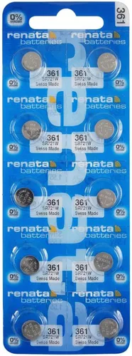 Miniatura 9 de Renata 361 SR721W Baterías – 1.55 V Óxido de Plata 361 Batería de reloj (2 unidades)