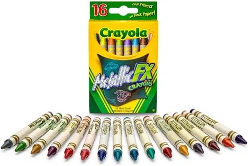 Miniatura 6 de Crayola Uni-Creatures & Cosmic Cats - Juego de libros para colorear - Paquete de 2 (96 páginas), hoja de calcomanías de animales, crayones metálicos