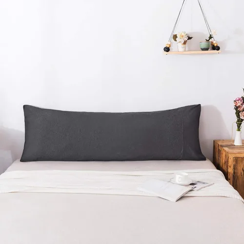 Miniatura 38 de Juego de 2 fundas de almohada de algodón 100 % jersey de 20 x 30 pulgadas, peso ligero, cómodo, extremadamente duradero. Amarillo