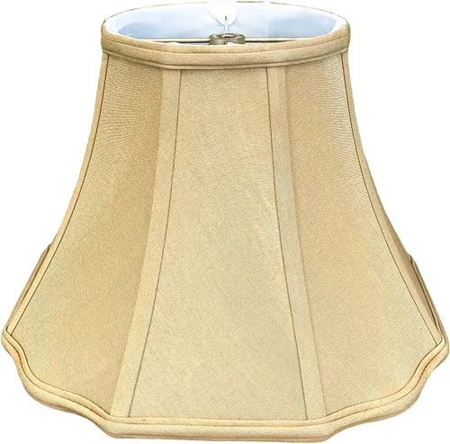 Miniatura 9 de Royal Designs, Inc. BSO-701-18EG Pantalla de lámpara básica de esquina exterior festoneada con base acampanada, 10 x 18 x 13, cáscara de huevo
