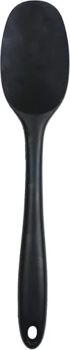 RSVP International (ELA-WH) Cuchara de espátula de silicona favorita de Ela, negro, 11 pulgadas, silicona sin BPA, mezcla de baterías gruesas,