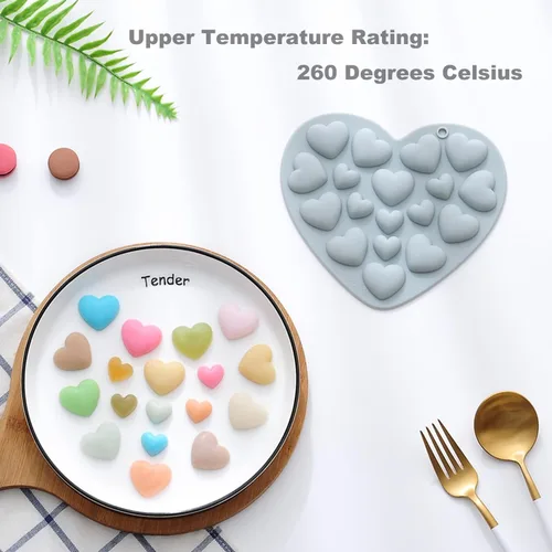 Miniatura 3 de Molde de silicona Chocoalte para el día de San Valentín, 2 formas diferentes, para decoración de pasteles, pequeña herramienta de arcilla de jabón
