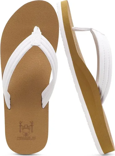 Miniatura 16 de KuaiLu Chanclas con soporte de arco para mujer, cómodas, ligeras, suaves, acolchadas, para yoga, sandalias para caminar