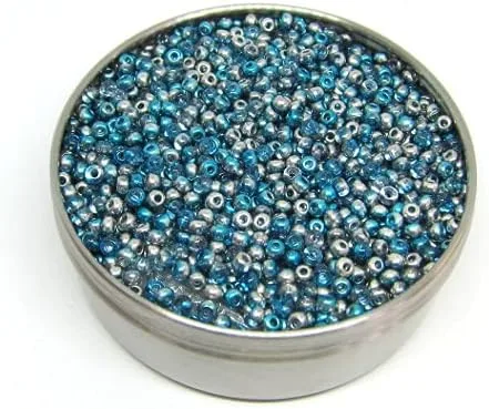 Miniatura 8 de Cuentas de semillas Rocailles PRECIOSA de 0.71 oz (aprox. 0.091 in), negro mate