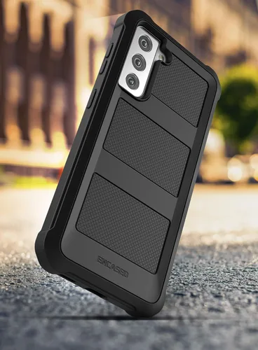 Miniatura 6 de ENCASED Falcon-Series - Funda para Samsung Galaxy S21, funda protectora resistente de cuerpo completo (negro mate)