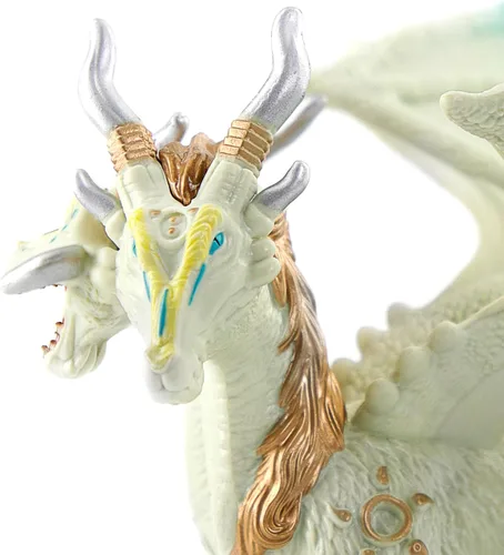 Miniatura 3 de RECUR Figura de acción de dragón brillante, juguetes de dragón blanco para niños y niñas, figuras RPG en miniatura para exhibición de mesa