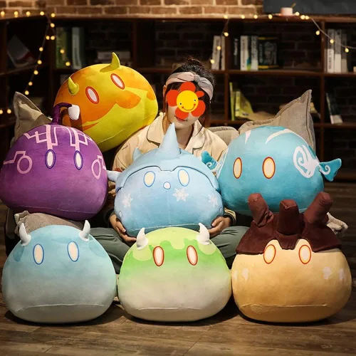 Miniatura 4 de CHAOZI0 CHAOZI0 - Almohada de peluche para niños, cojín para sofá, almohada suave de peluche para fanáticos del juego de rol (13.8 pulgadas, agua)