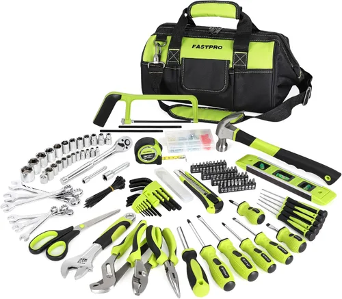 FASTPRO Juego de herramientas para el hogar de 267 piezas, kit de herramientas de reparación para el hogar con bolsa de herramientas abierta de boca