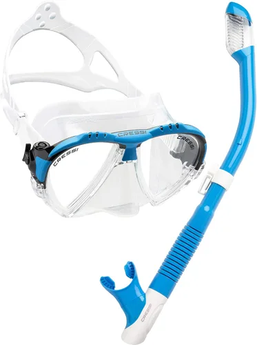 Miniatura 7 de Cressi Juego de esnórquel para adultos Máscara y snorkel Máscara de silicona cómoda de primera calidad Snorkel superior seco Diseñado