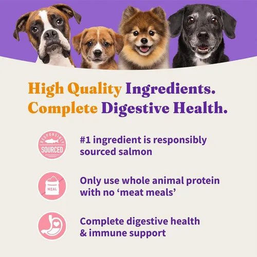 Miniatura 6 de Halo Holistic - Comida para perros de raza pequeña, receta de salmón capturado en la naturaleza y pescado blanco, sin granos, alimento seco