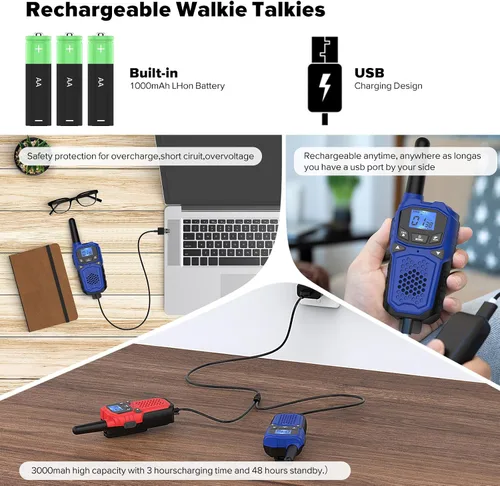 Miniatura 2 de Walkie Talkies para adultos, radio bidireccional de largo alcance WokTok para camping, senderismo, accesorios de senderismo, equipo de campamento