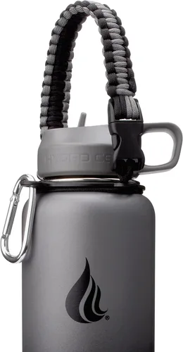 Miniatura 16 de HYDRO CELL - Asa de cuerda de paracaídas para botellas de agua de boca ancha - Correa de transporte con anillo de fijación y accesorio de mosquetón.