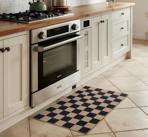 Miniatura 8 de Lahome Alfombra de yute a cuadros fácil 2'x3', alfombra pequeña para entrada, antideslizante, alfombra para la puerta delantera de la cocina