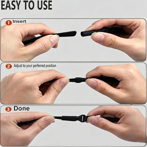 Miniatura 6 de KSACLE Correa ajustable para anteojos - Paquete de 4 unidades mejorado sin tira para lentes, retenedor universal de cuerda para anteojos, correa