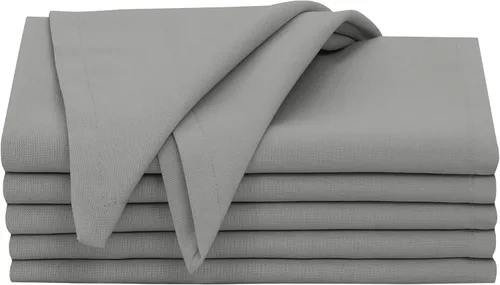 Miniatura 21 de Ruvanti - Servilletas de tela, paquete de 6, 45x45 centímetros, 100% algodón, lavables, suaves y absorbentes, perfectas para bodas, cenas de Belleza