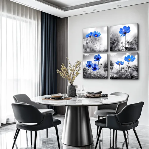 Miniatura 8 de The Simple Life - Lienzos decorativos para pared de sala, baño, cocina o dormitorio, pinturas decorativas de árboles, pájaros y flores, conjunto
