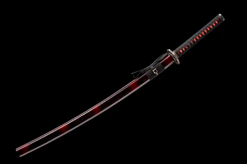 Miniatura 3 de Espada Katana Tradicional Forjada a Mano con Templado de Calor/Arcilla Verdaderas Katanas de Acero al Carbono 1060/1095 T10, Afilar, Espiga