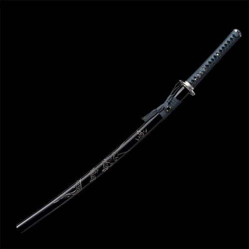 Miniatura 3 de Fidestisan Estilo Monte Fuji 2.21IB 101 cm Espada Samurai Katana Japonesa Real de Acero de Primavera 1065 Hoja con Hamon Artificial, Tang Completo