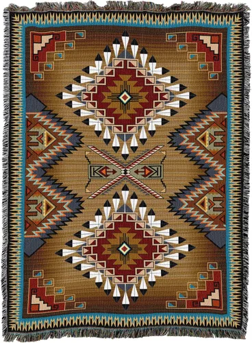 Miniatura 11 de Pure Country Weavers Cobija Mesquite Earth Manta tejida con flecos de algodón EE. UU. 72x54