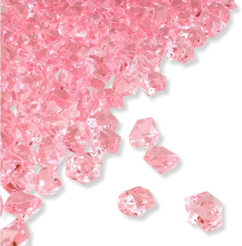 Miniatura 16 de PMLAND Rocas de hielo falsas transparentes – 550 piezas de gemas acrílicas grandes de color azul claro diamantes de plástico triturados, 3 libras