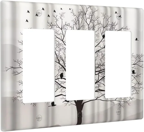 Miniatura 87 de Placa de pared de 1 cuadrilla, diseño de playa, océano, amanecer, mar, atardecer, cubierta de interruptor de luz en blanco, decorativo, sin