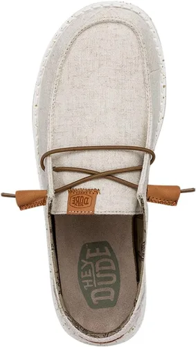Miniatura 2 de Hey Dude Wendy - Zapatos de lona lavada para mujer Mocasines con cordones para mujer cómodos y ligeros