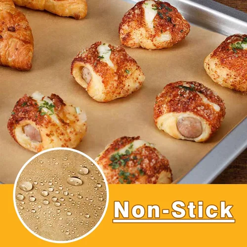 Miniatura 3 de 100 piezas de papel pergamino freidora de aire para freidora de aire Gourmia Tostadora Horno Non-Stick Heat Resistant Unbleached Parchment Sheets
