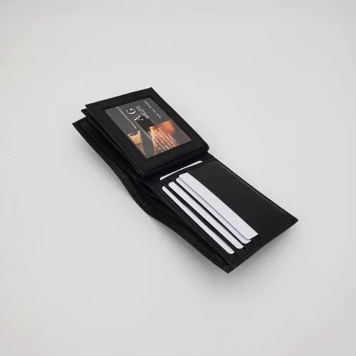 Miniatura 8 de AG Wallets - Cartera de cuero plegable con doble solapa central para hombre, con 3 ventanas de identificación, capacidad para 12 tarjetas