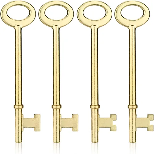 Mellbree KY-32 KY-33 Kit de llaves de esqueleto de repuesto para puertas de estilo antiguo, muebles antiguos Dorado