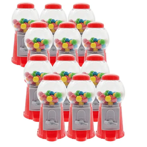 Miniatura 11 de Paquete de 2 mini máquina de chicles de 5 pulgadas sin dispensador de goma de mascar de plástico para caramelo, máquina expendedora de caramelos