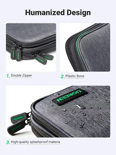 Miniatura 9 de UGREEN Paquete de estuche para auriculares con bolsa organizadora de viaje