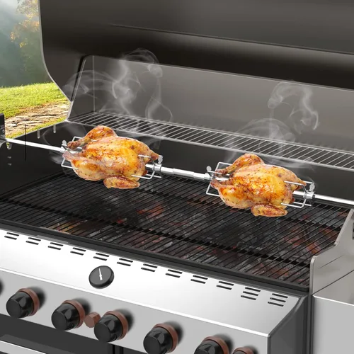 Miniatura 5 de onlyfire Kit Universal de Repuesto para Asador de Parrilla - Varilla de Espetón Hexagonal de 45'' y 53'' X 1/2'', Motor Eléctrico de Acero Inoxidable