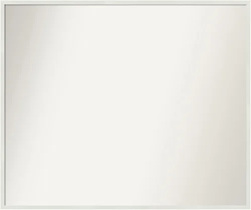 Miniatura 737 de Amanti Art Espejo de baño blanco para sobre el fregadero, 32 x 45 pulgadas, espejo de tocador rectangular blanco esbelto, marco de madera moderno